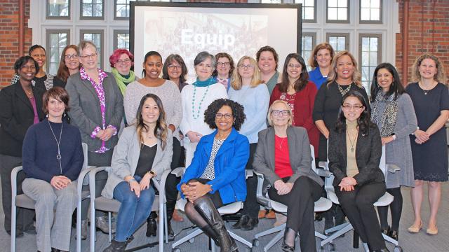 Group photo of the members of the 2020 President and Provost's Council on Women